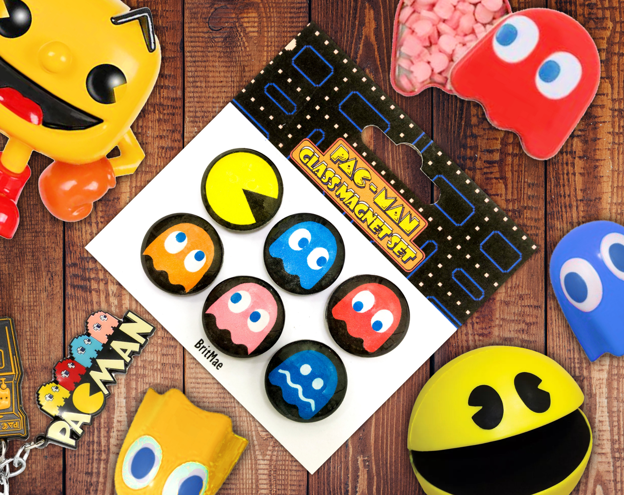 Magnet Pacman Pac-Man Magnet Set - BritMae