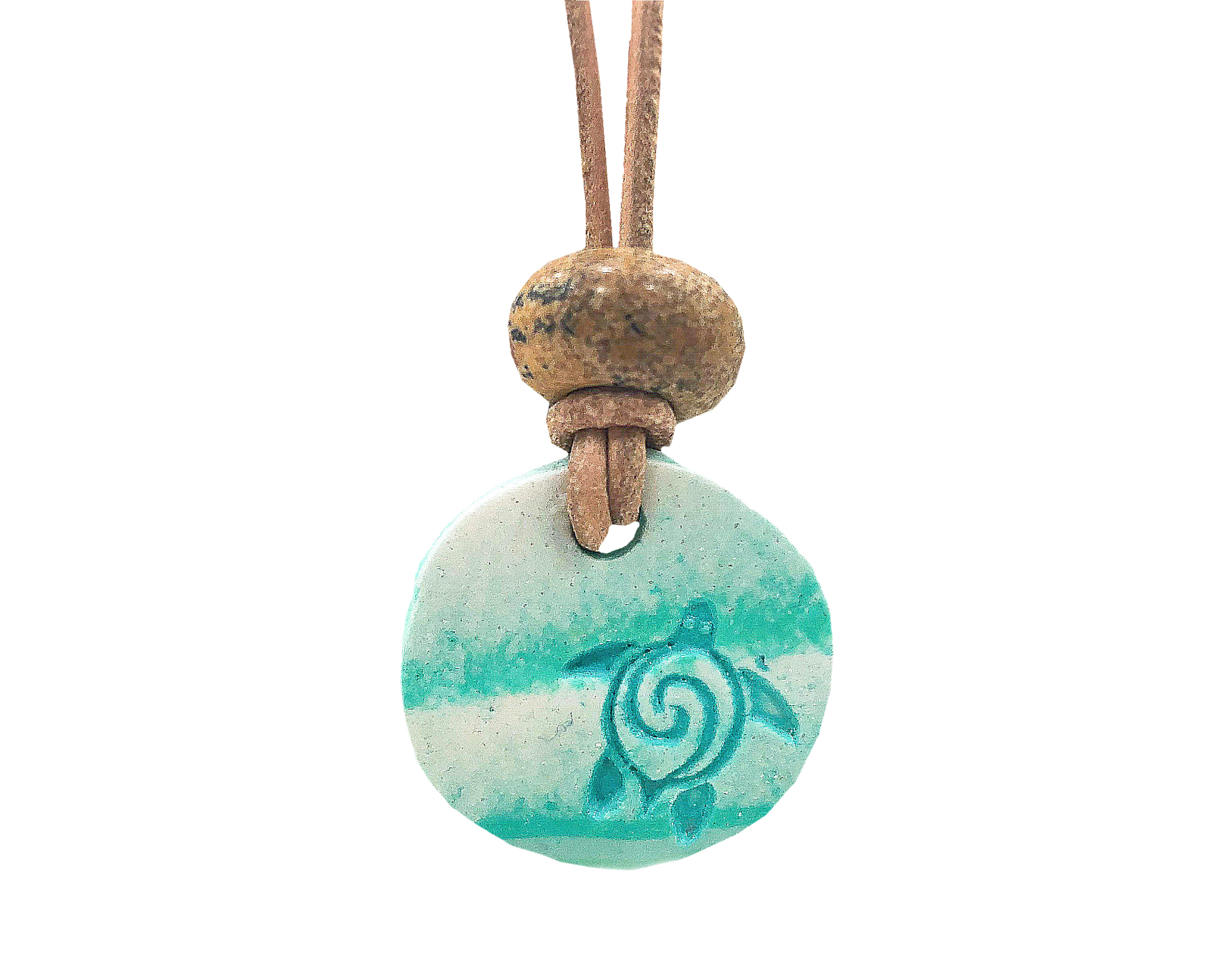 Clay Sea Turtle Aromatherapy Necklace