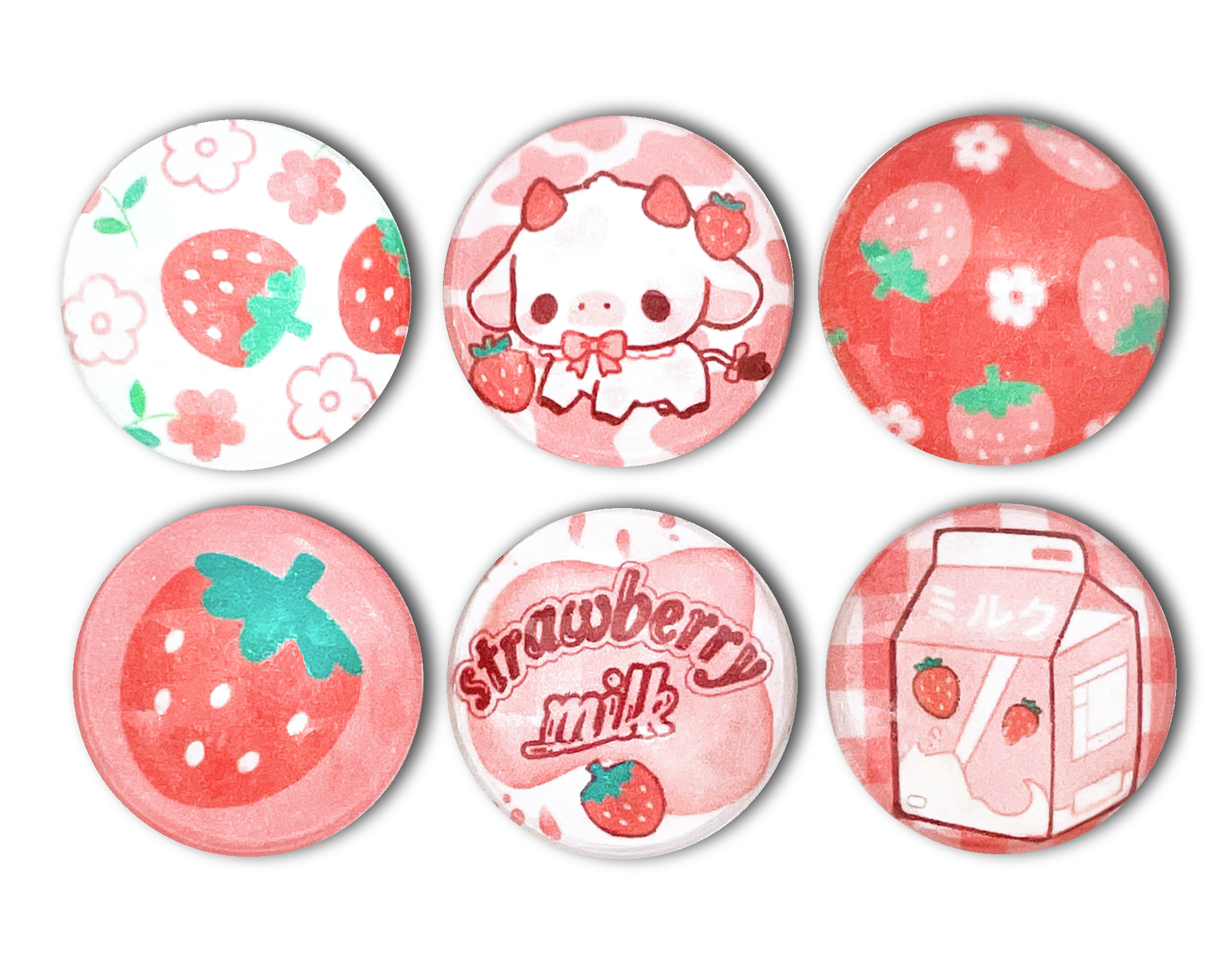 Strawberry Milk Magnet Set