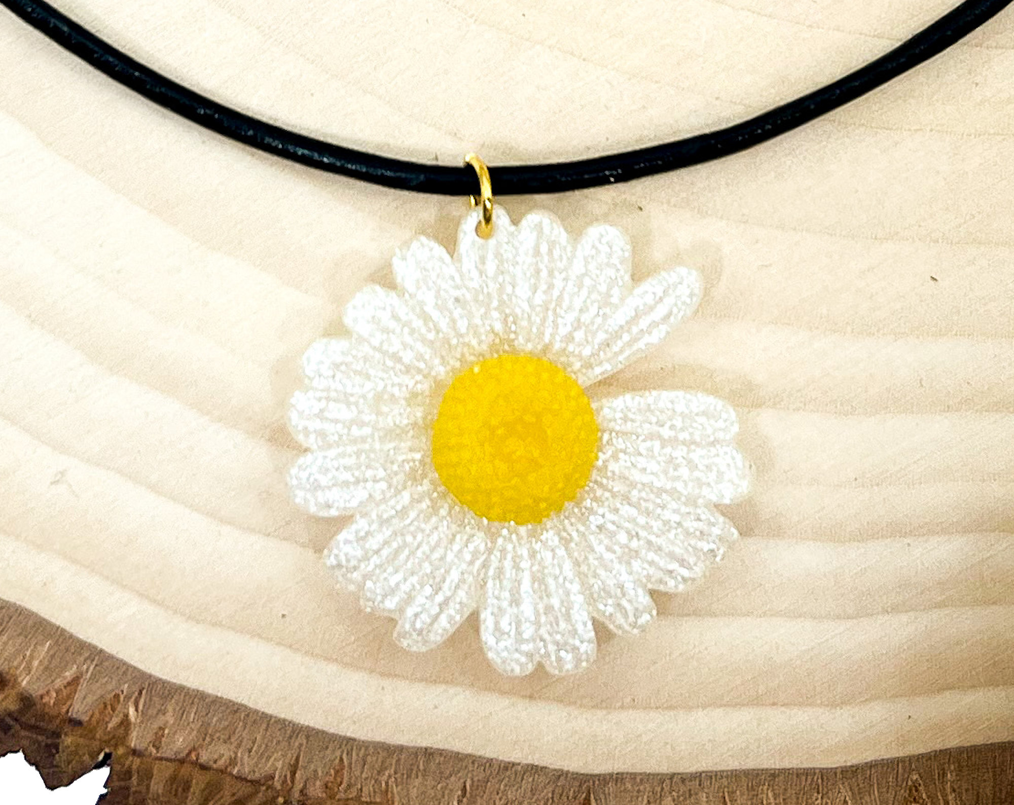 Daisy Leather Necklace