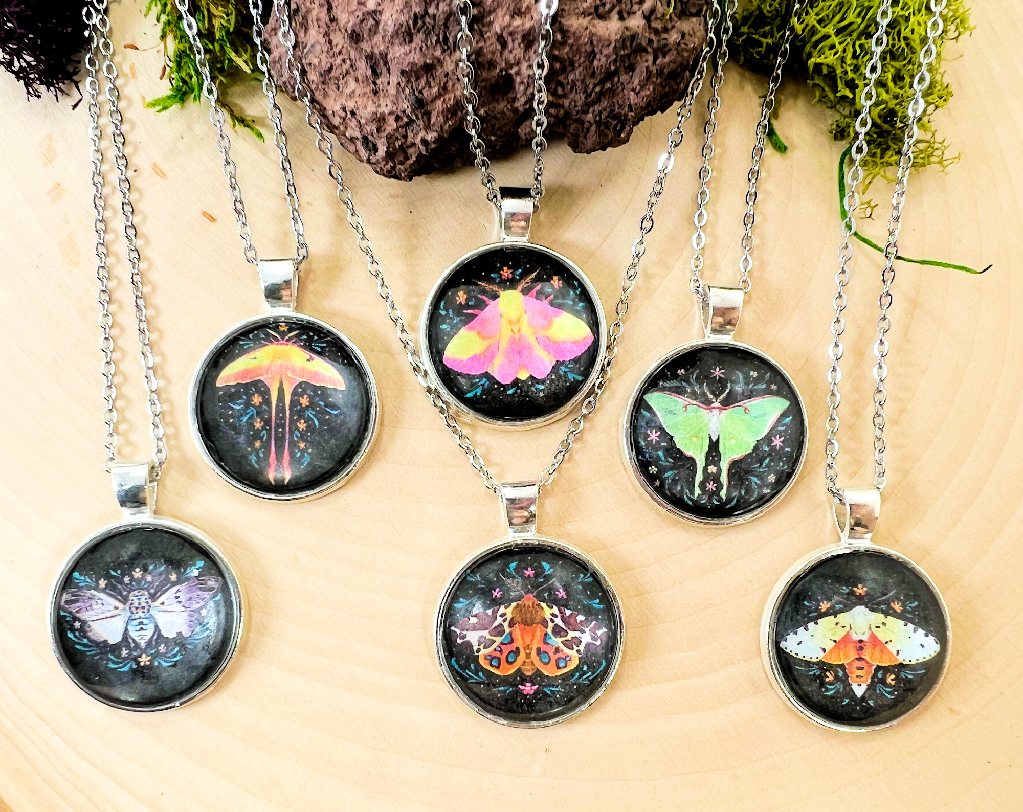 Moth Pendant Necklace