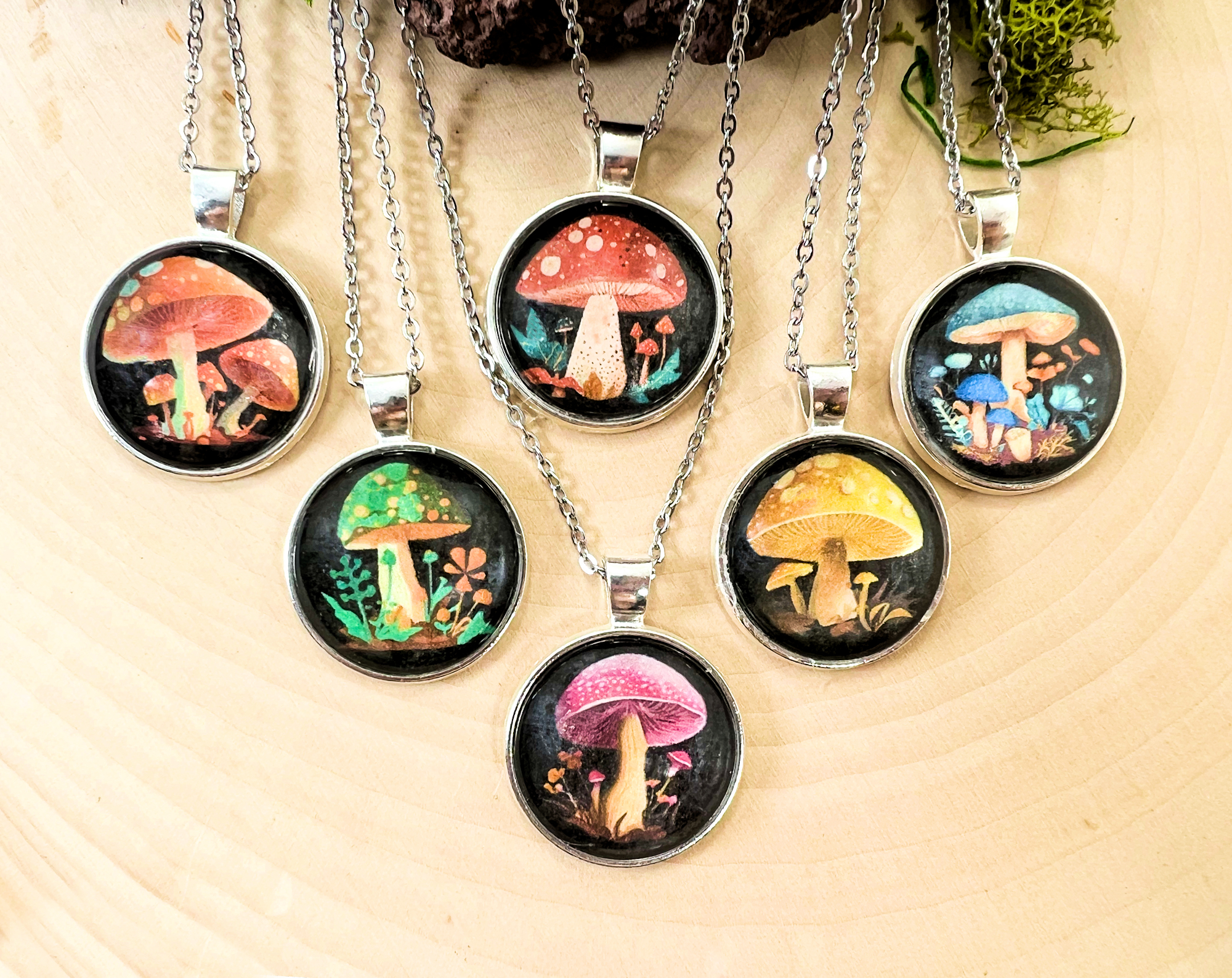 Mushroom Pendant Necklace