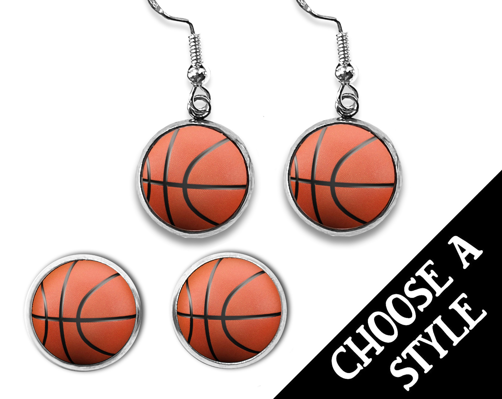Basketball Pendant Earrings