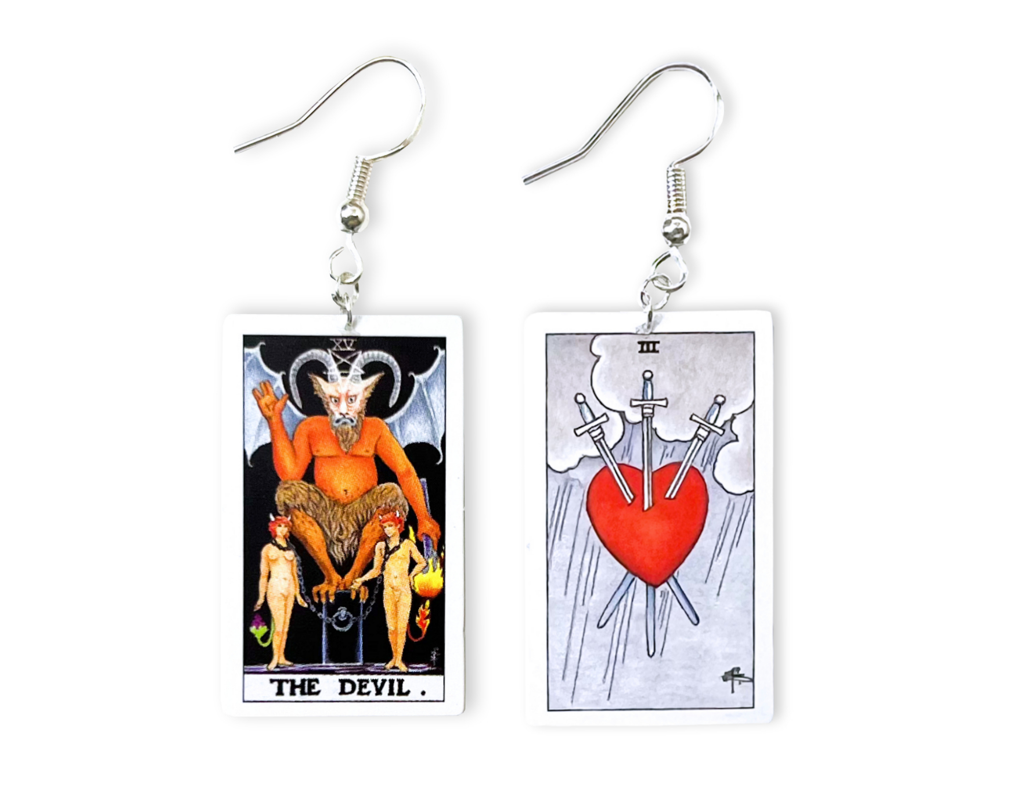 Tiny Tarot Card Earrings
